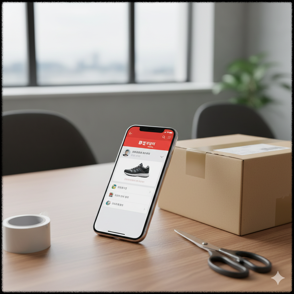 번개장터를 통한 전국 중고 택배 거래 모습