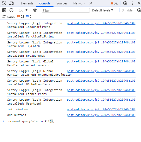 javascript querySelectorAll