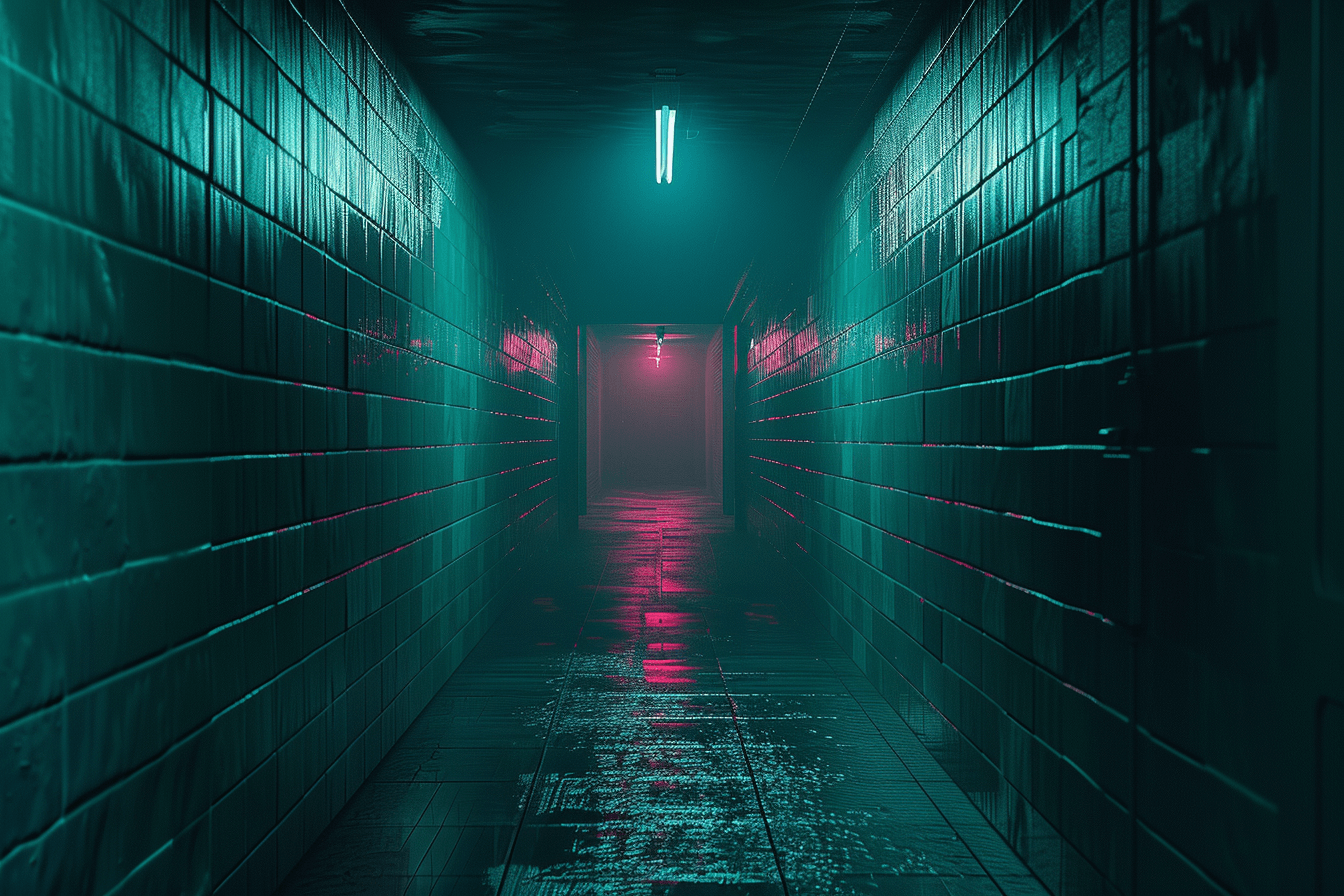 벽으로-둘러-쌓인-어두운-복도