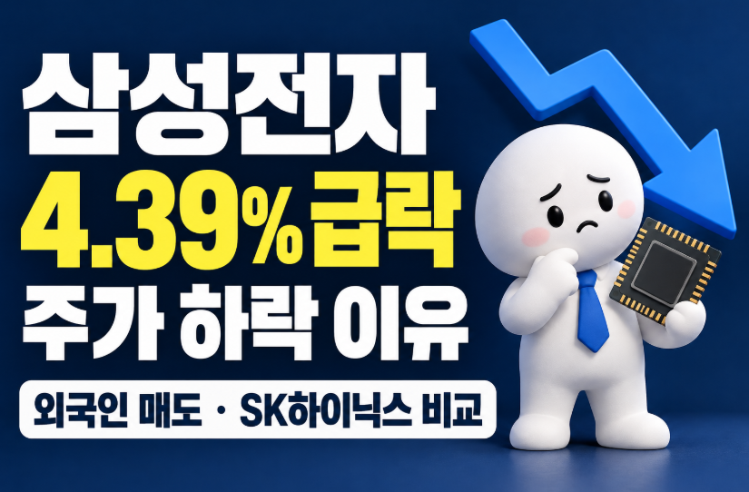 삼성전자 주가 하락 이유 총정리|10월 12일 4.39% 급락·영업이익 107조·외국인 매도·SK하이닉스 비교