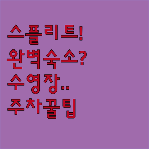 스플리트 가족 여행 숙소 추천과 수영..