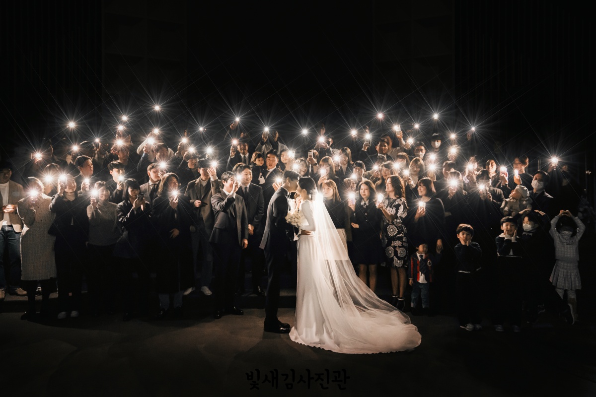 소풍컨벤션웨딩 라온제나홀 원판촬영 플래시컷 별빛사진 반딧불이컷 전경