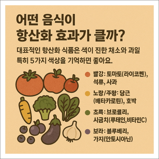 어떤 음식이 항산화 효과가 클까?