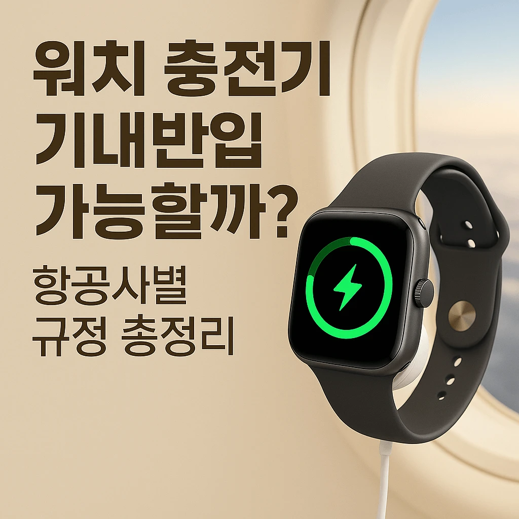 워치 충전기 기내반입 가능할까 항공사별 규정 총정리