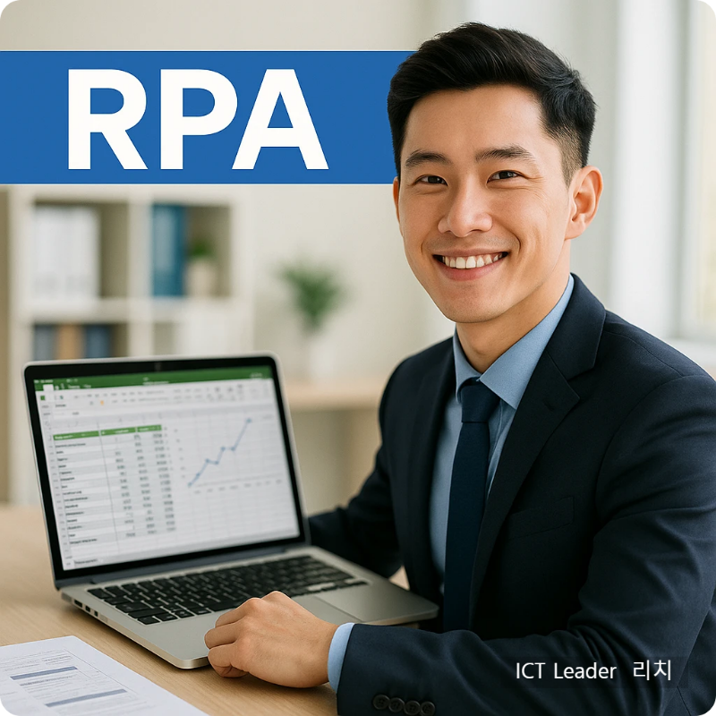 RPA와 엑셀 자동화를 성공적으로 구현한 30대 직장인의 자신감 있는 모습