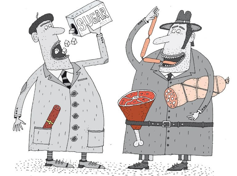 식욕 증가로 간식을 먹는 남성