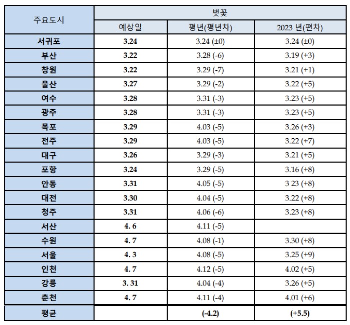 24 벚꽃 개화시기