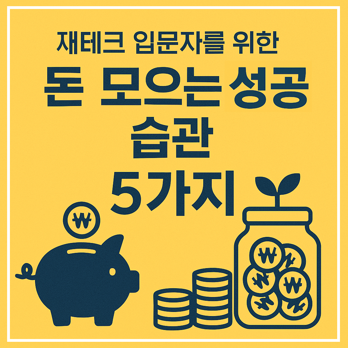 재테크 입문자를 위한 돈모으는 성공 습관 이미지