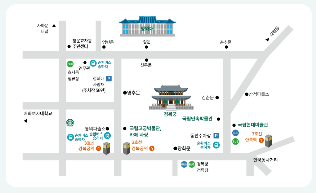 청와대-약도사진