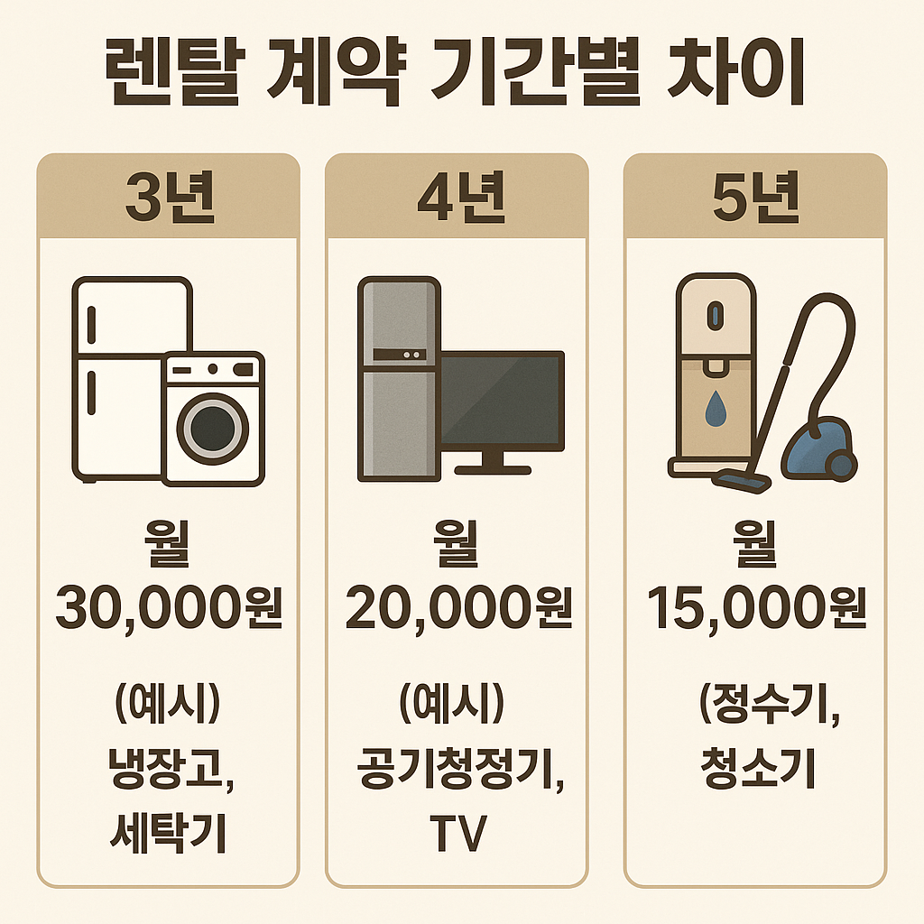 렌탈 계약 기간별 차이
