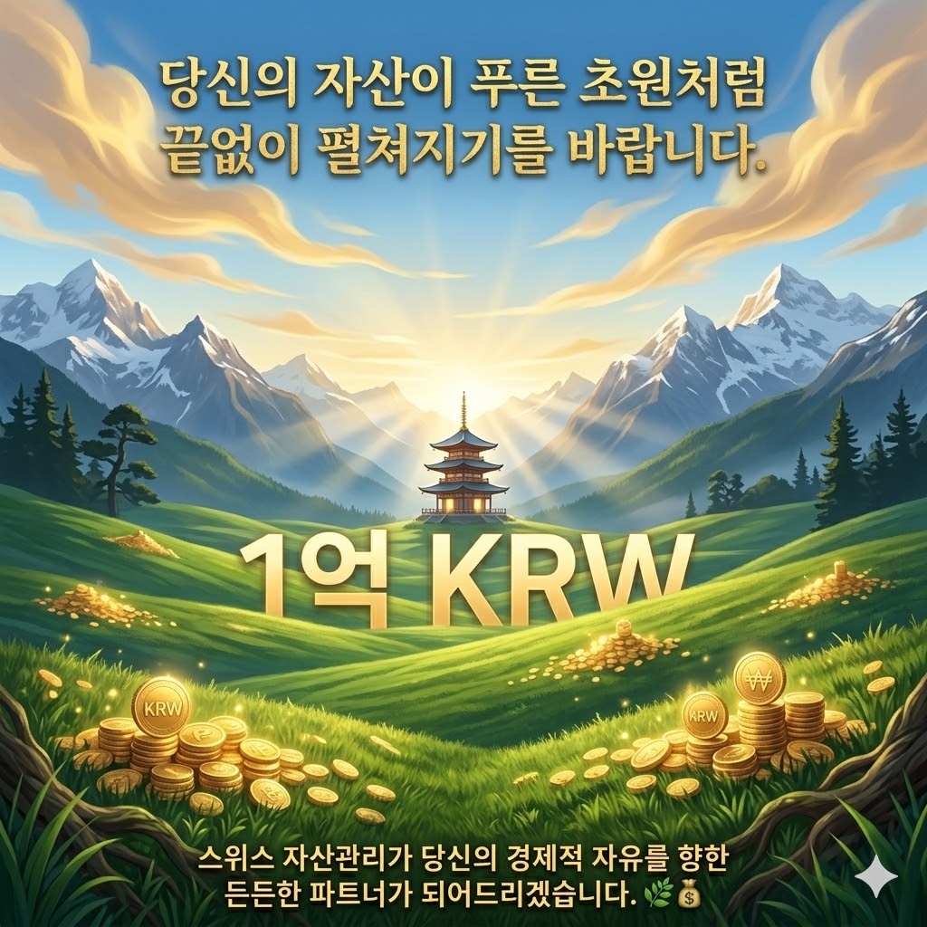 An image embodying a message of hope: "I hope your assets spread endlessly like a green meadow."