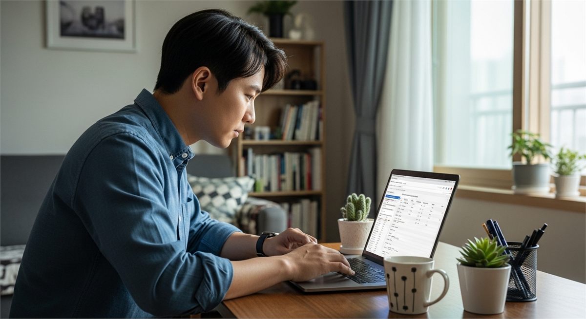 공모주 청약 일정을 확인하는 투자자의 모습 