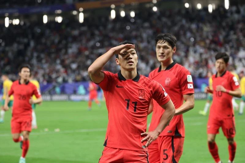 호주전에서 골을 넣은 황희찬