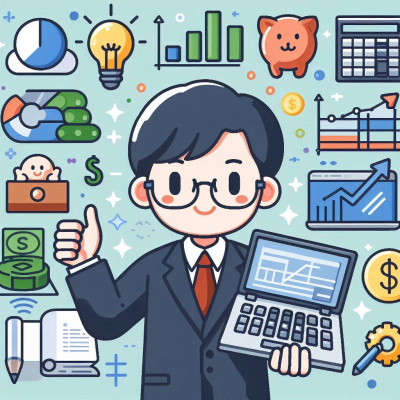 글로벌 비즈니스 환경과 컴퓨터 그래픽을 그린 일러스트