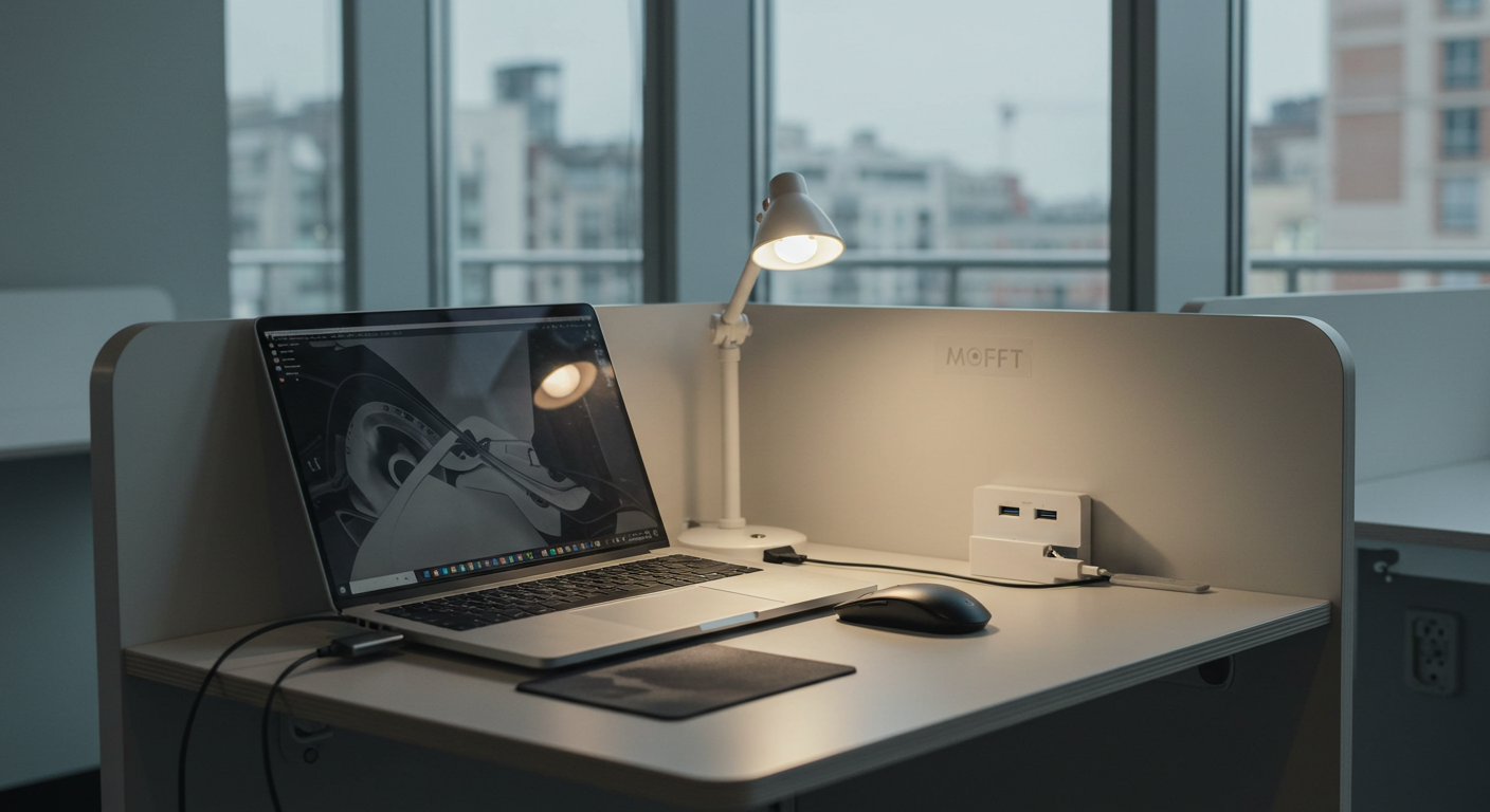 효율적이고 휴대 가능한 작업 공간 레이아웃