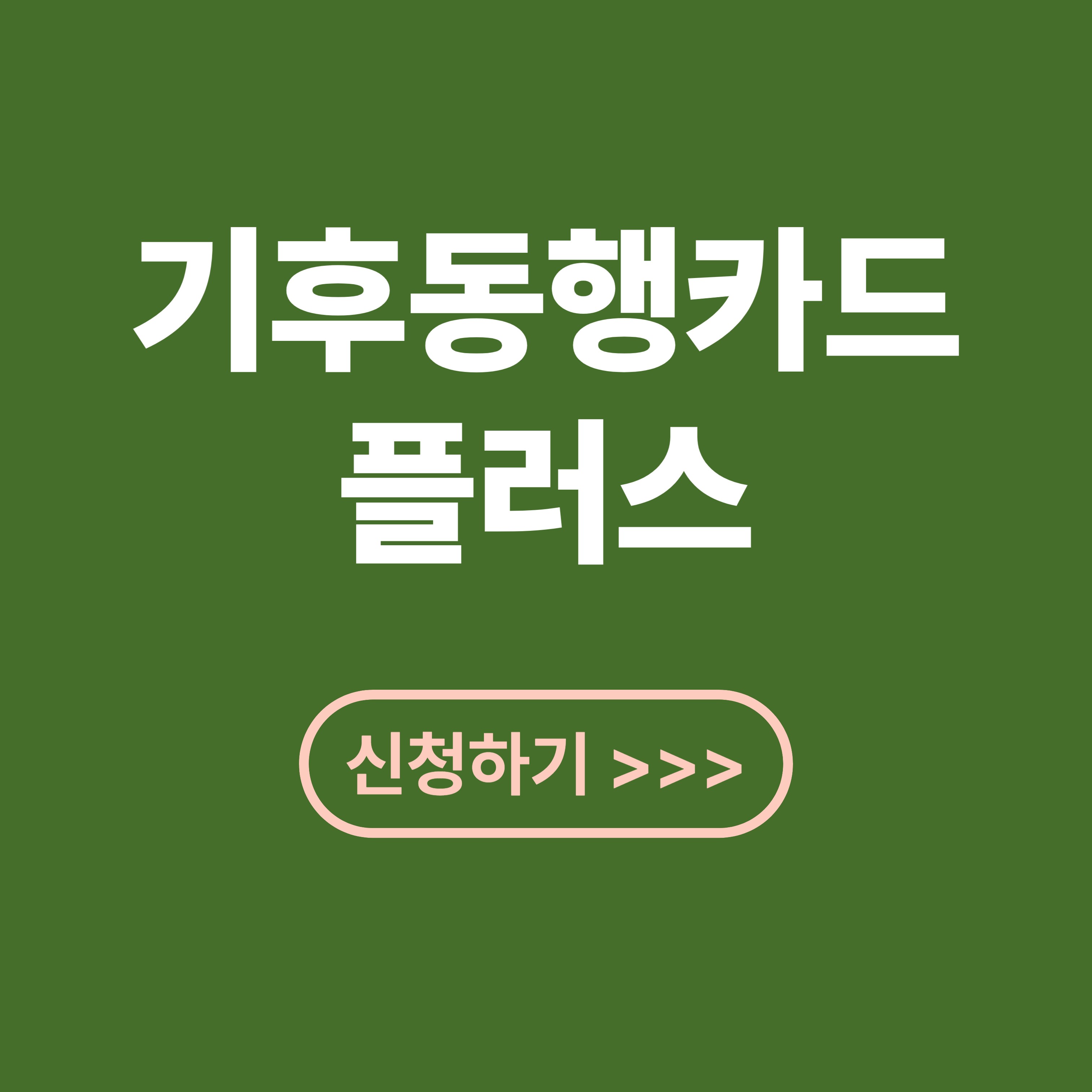기후동행카드 플러스 이것만 알면 끝