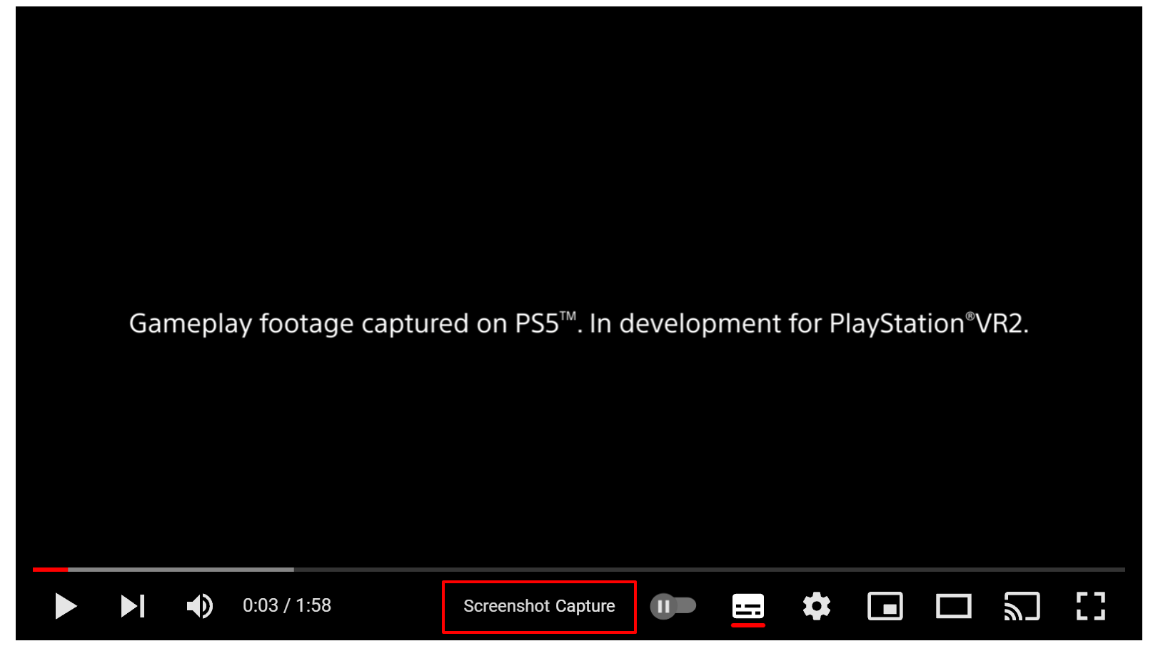 Screenshot Capture 버튼이 생성된 화면