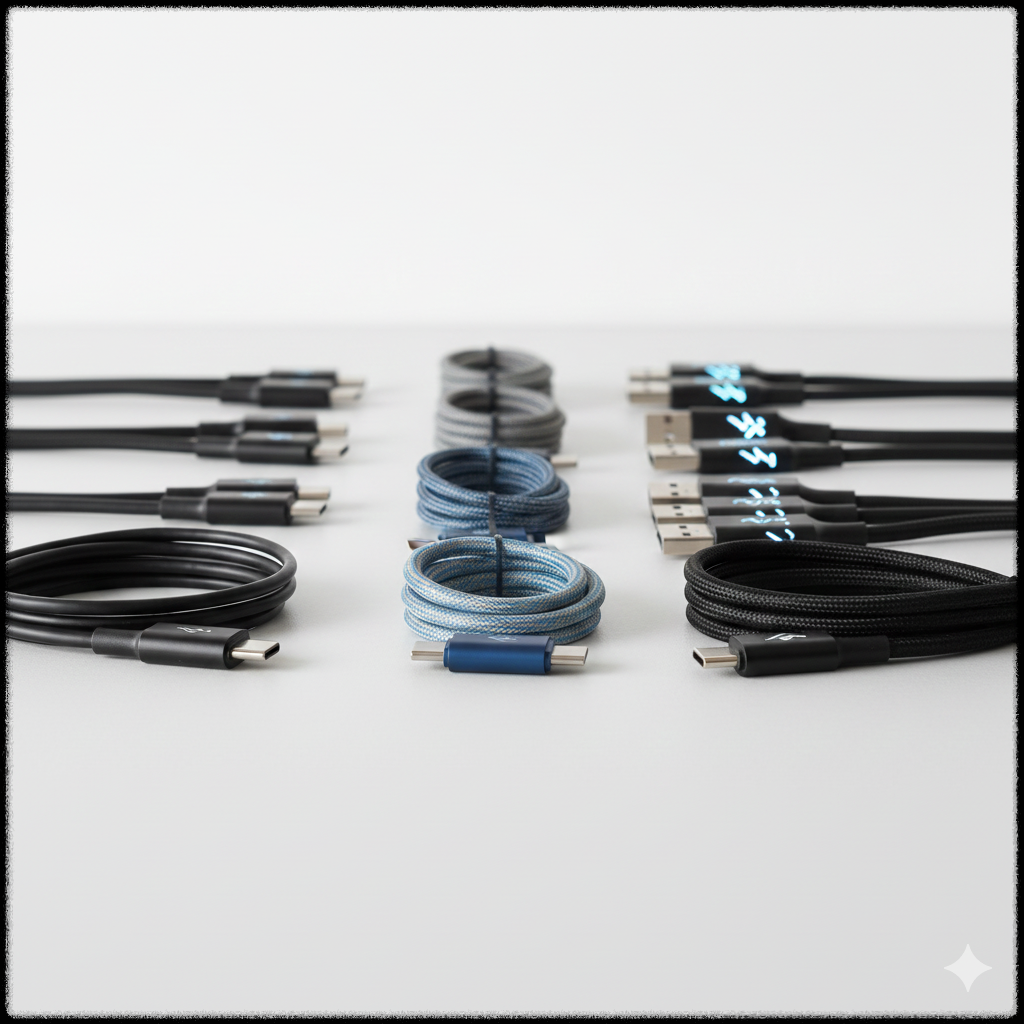 USB 2.0, USB 3.x, USB 4 규격 비교 이미지