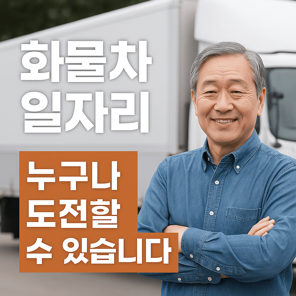 화물차 일자리, 누구나 도전할 수 있습니다
