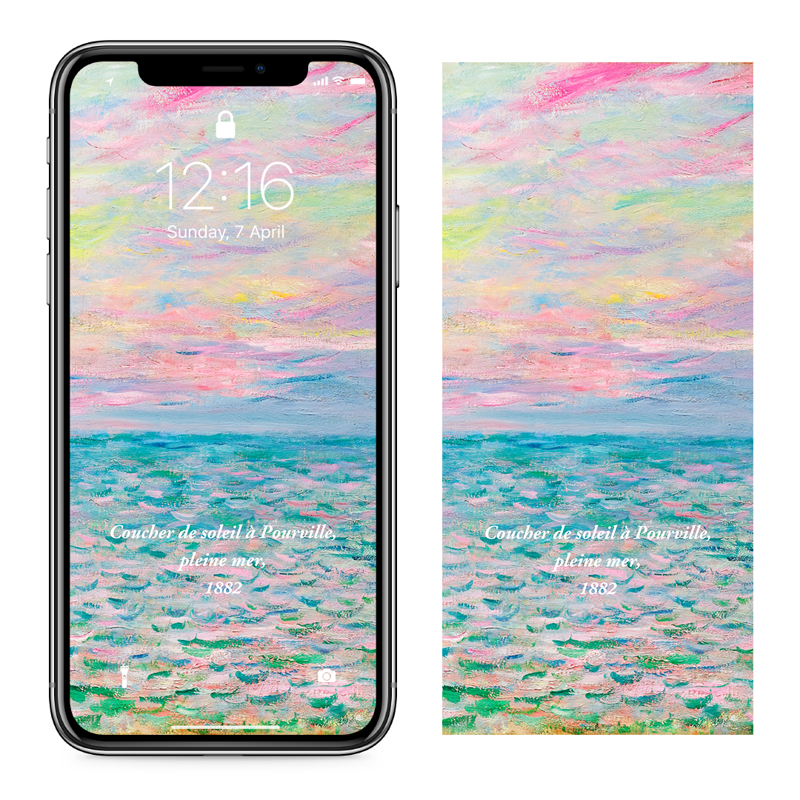 04 푸르빌의 일몰 C - Claude Monet 아이폰명화배경화면