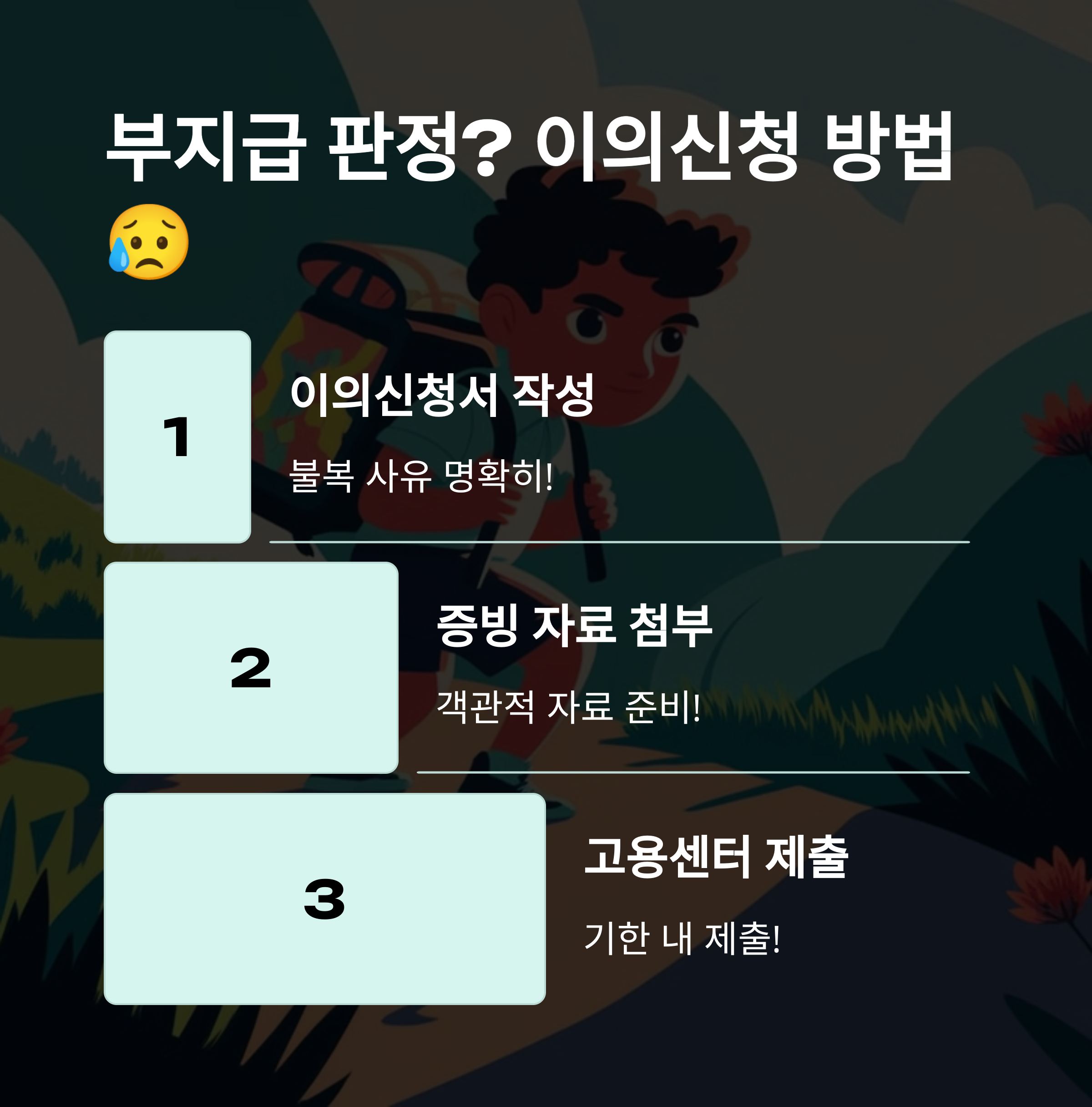 🚨 실업급여 신청 후 ‘부지급’ 판정 시 해결 방법