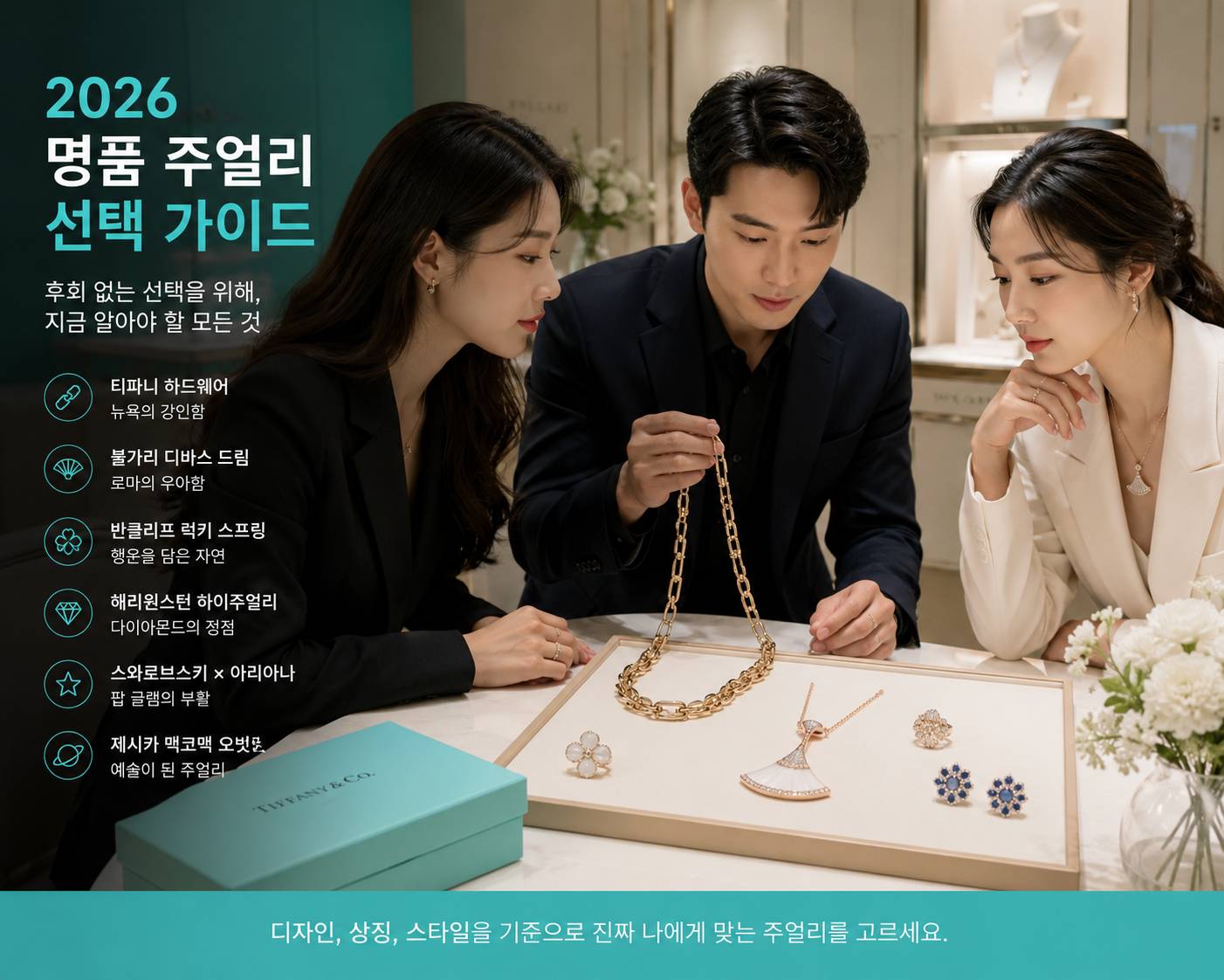 2026 명품 주얼리 브랜드 선택 가이드 티파니 불가리 반클리프 하이주얼리 비교 이미지