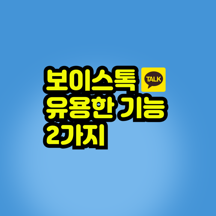 보이스톡 유용한 기능 2가지