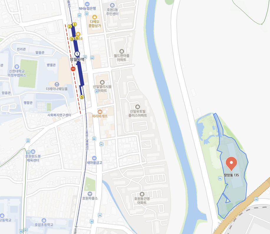 장암아일랜드캐슬 위치 지도 이미지