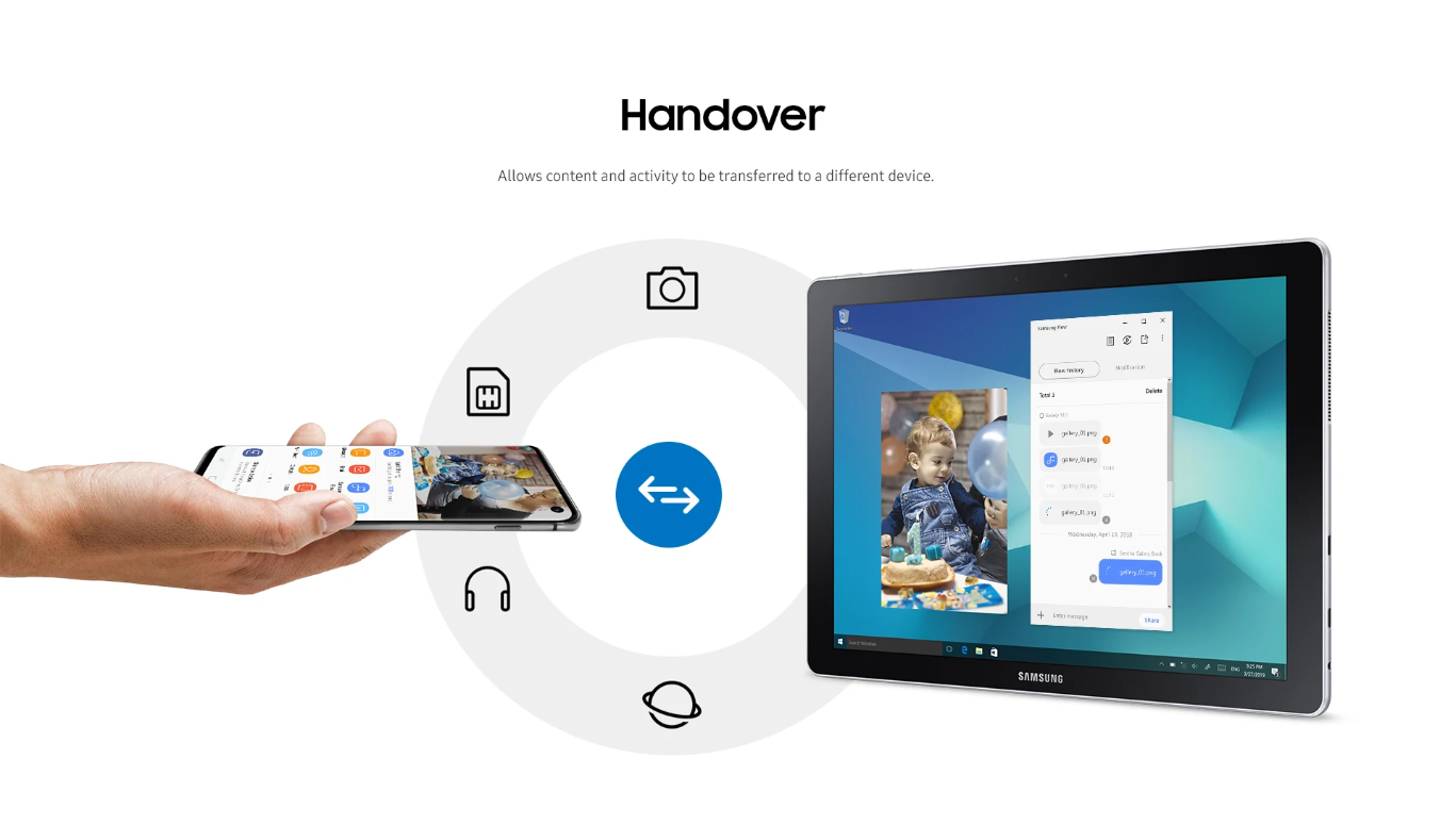 삼성 플로우, 갤럭시 핸드폰을 태블릿이나 PC 연결하기, 휴대폰 화면 공유
