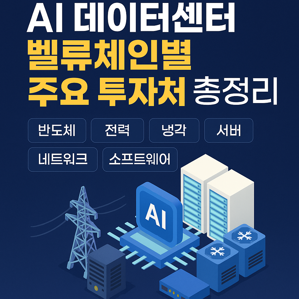 AI 데이터센터의 벨류체인별 주요 투자처 총 정리
