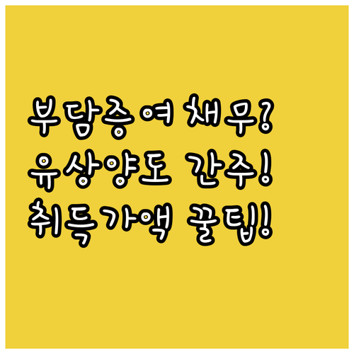 부담부증여 채무 승계분 유상 양도 간..