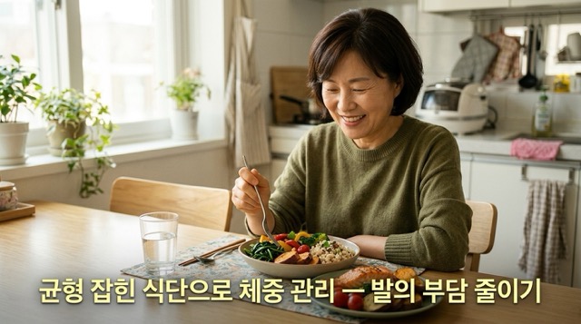 족저근막염 회복 생활습관 체중관리 식단