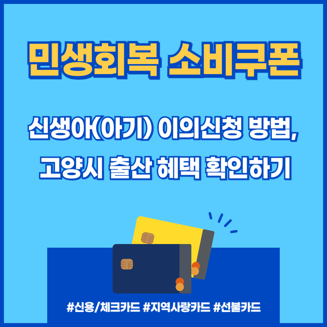 신생아(아기) 이의신청 방법, 고양시 출산 혜택 확인하기 이미지