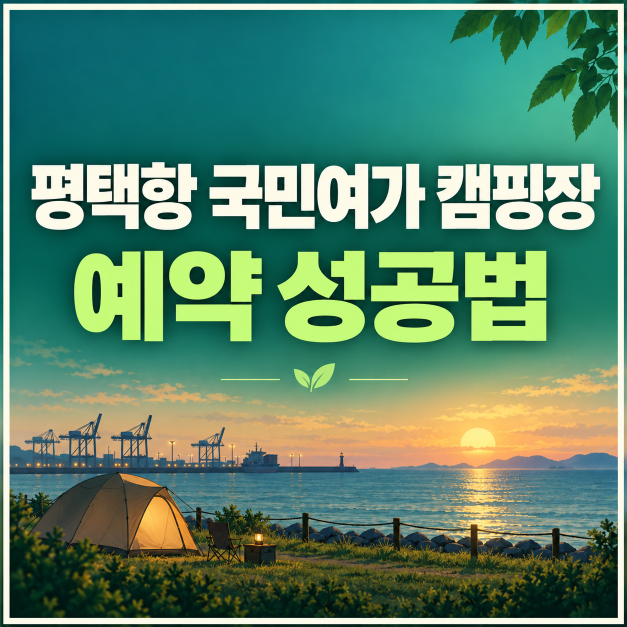 평택항 국민여가 캠핑장 예약