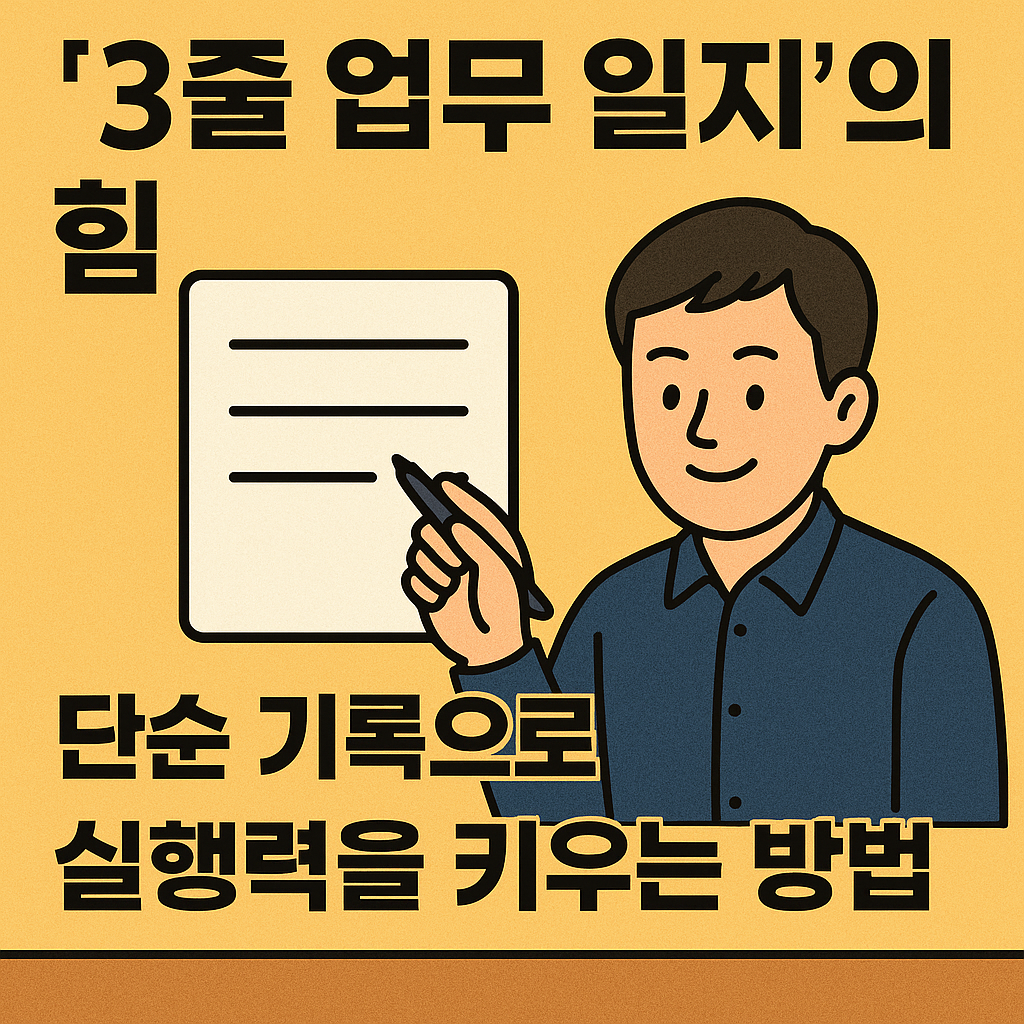 단순 기록으로 실행력을 키우는 방법
