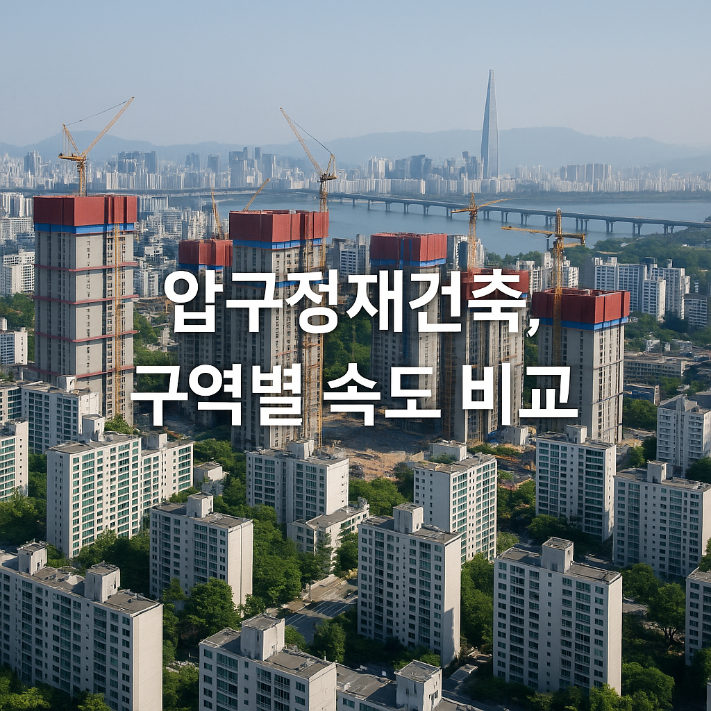 압구정재건축, 구역별 속도 비교