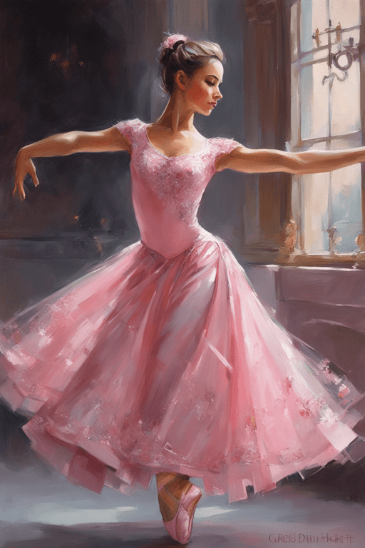Playground AI로 생성한 그림(1) - 발레하는 소녀