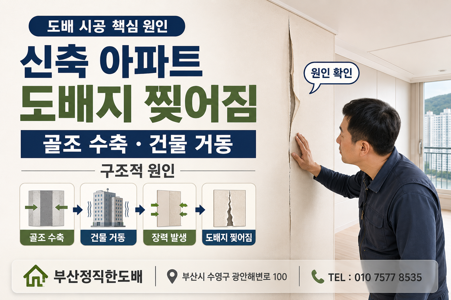 신축 아파트 골조 수축과 건물 거동으로 발생하는 도배지 찢어짐의 구조적 원인