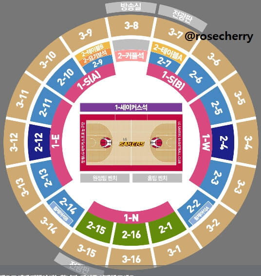 창원체육관-프로농구-좌석배치도