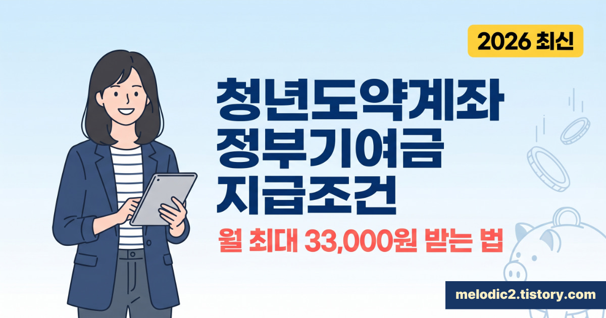 청년도약계좌 정부기여금 지급조건 소득구간별 매칭비율 2026