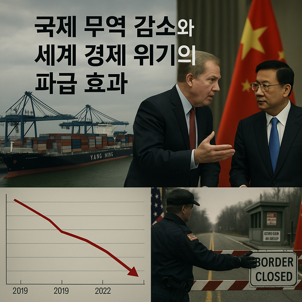 국제 무역 감소 관련 사진