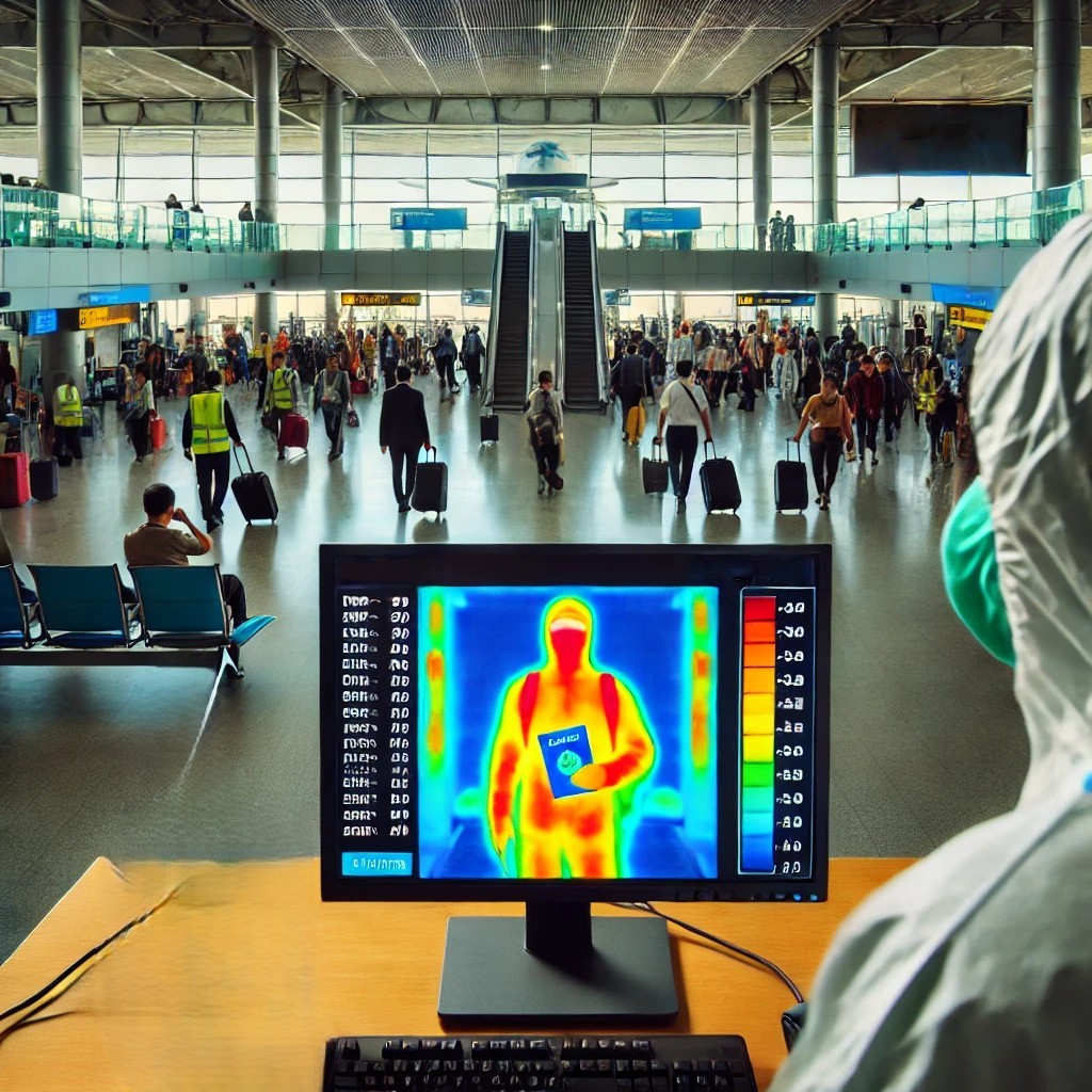 열화상카메라를 통해 홍역을 판별하는 사진