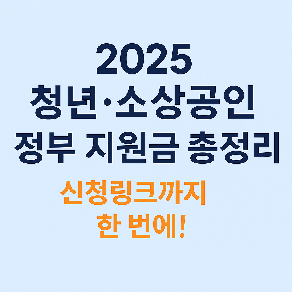 2025년 청년. 소상공인 정부 지원금관련 사진 자료
