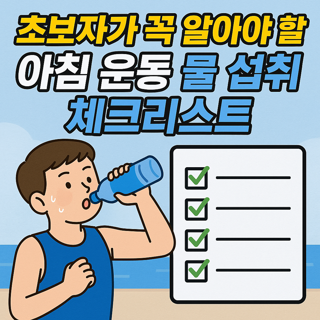 물 섭취 요령
