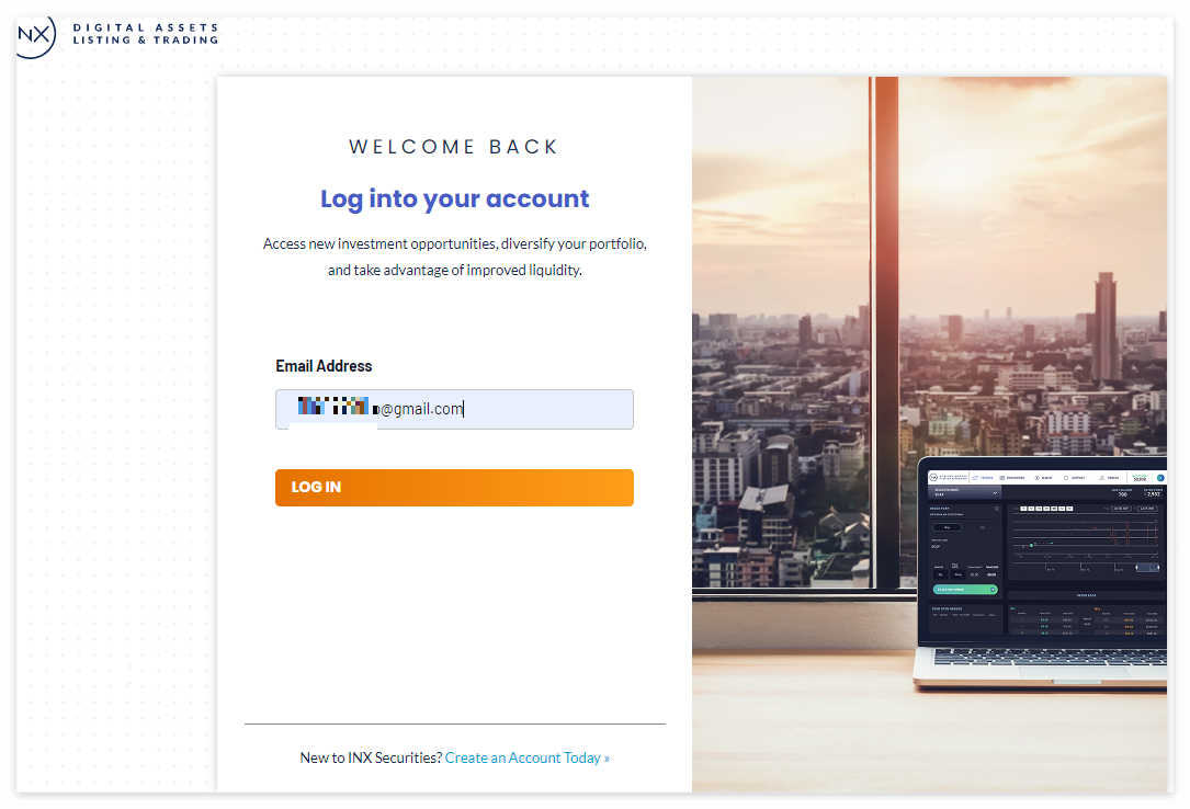 INX 로그인 페이지