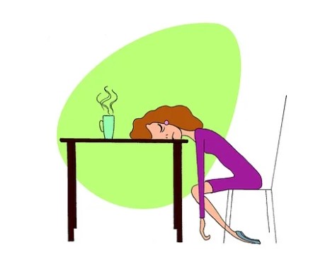 피곤한 여자사진