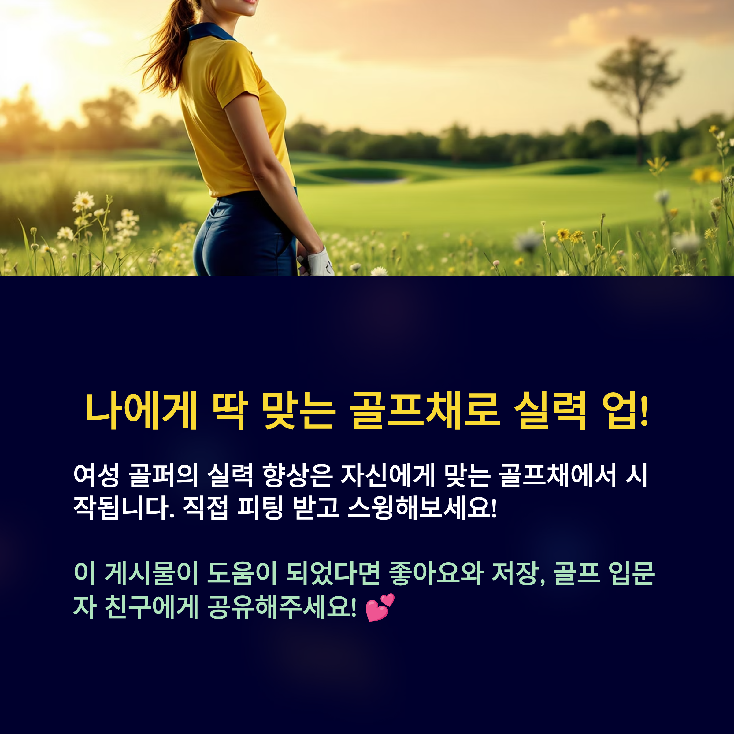여성 골퍼에게 딱 맞는 골프채 선택은 중요합니다.