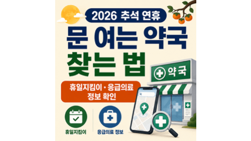 2026-추석-연휴-문-여는-약국-찾는-법-휴일지킴이-응급의료-정보-확인