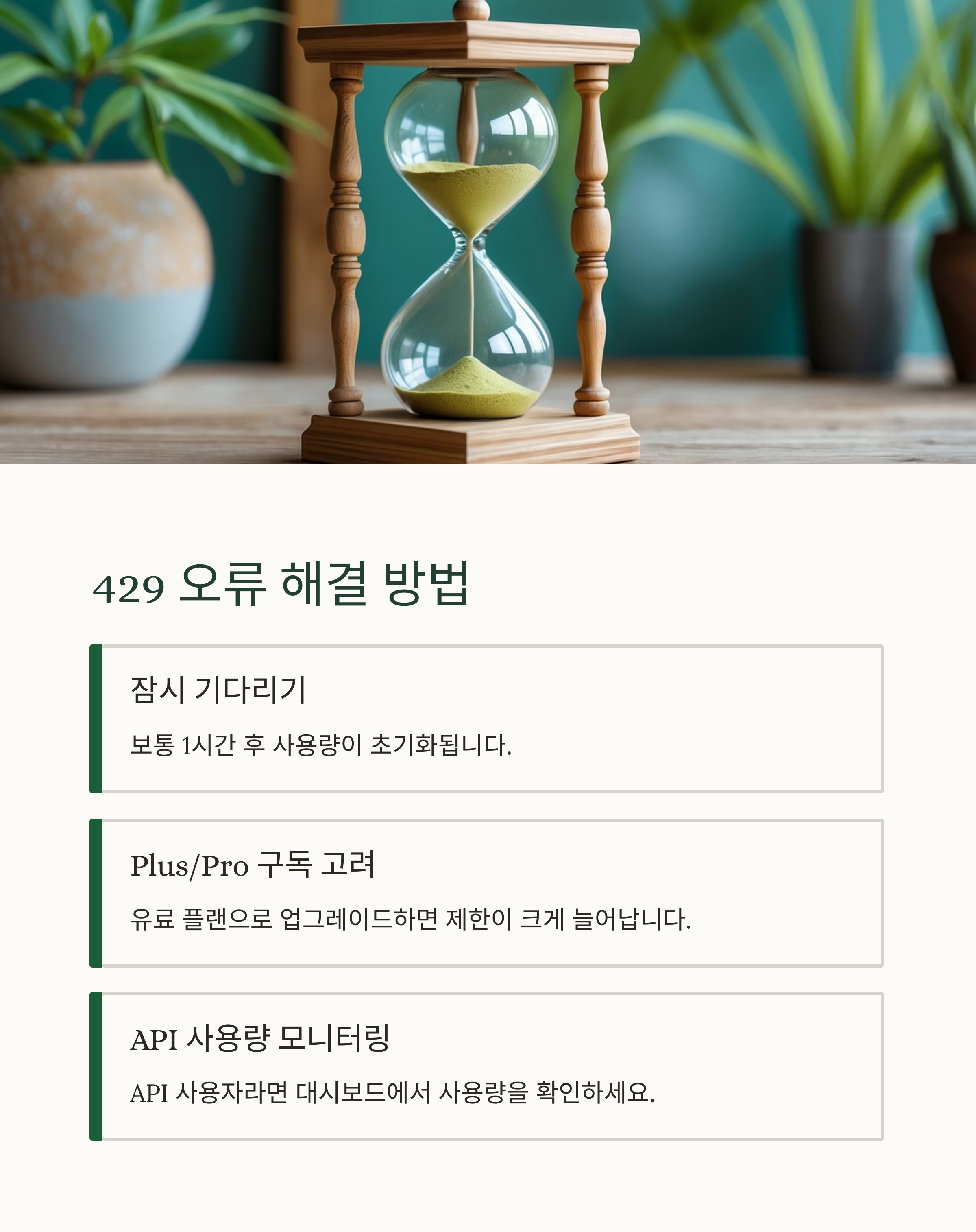 "사용량 초과" 뜰 때
