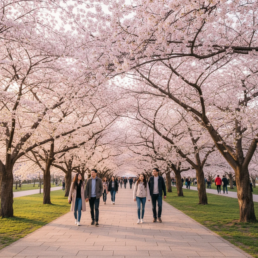 안양 만안구 벚꽃 개화일 절정 시기 ..